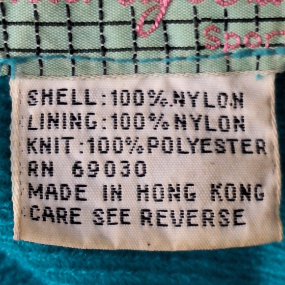 Vintage Outrageous Sports Blue Pink Y2K Retro Hooded Windbreaker Jacket Size 2XT - Picture 11 of 12